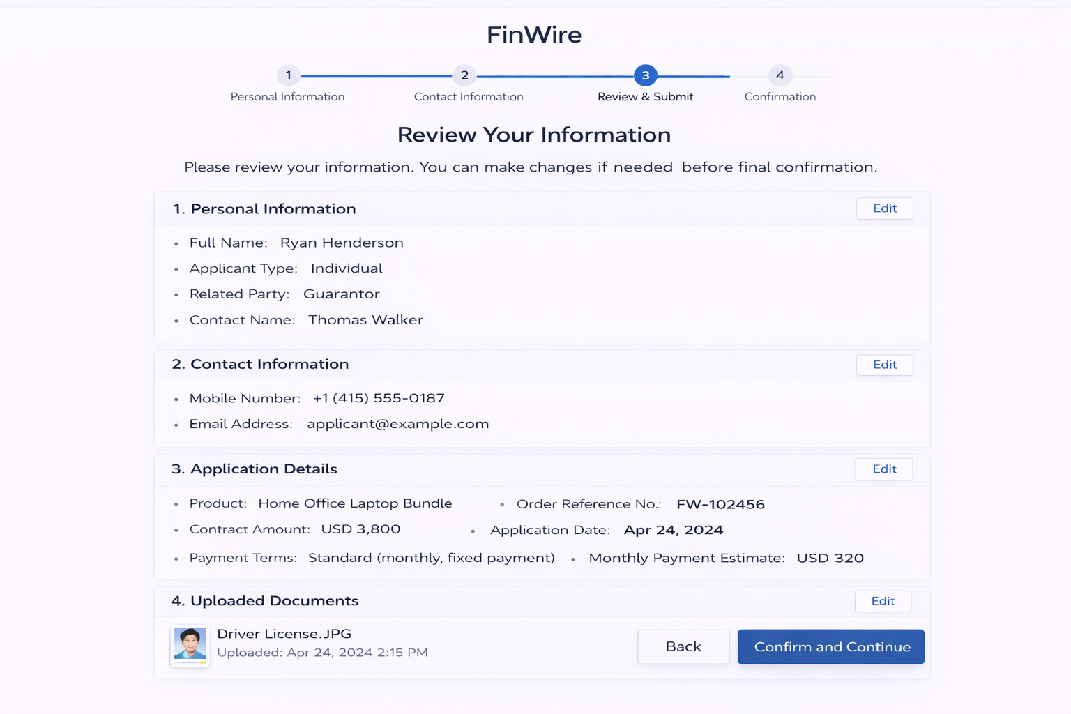 Review Your Information